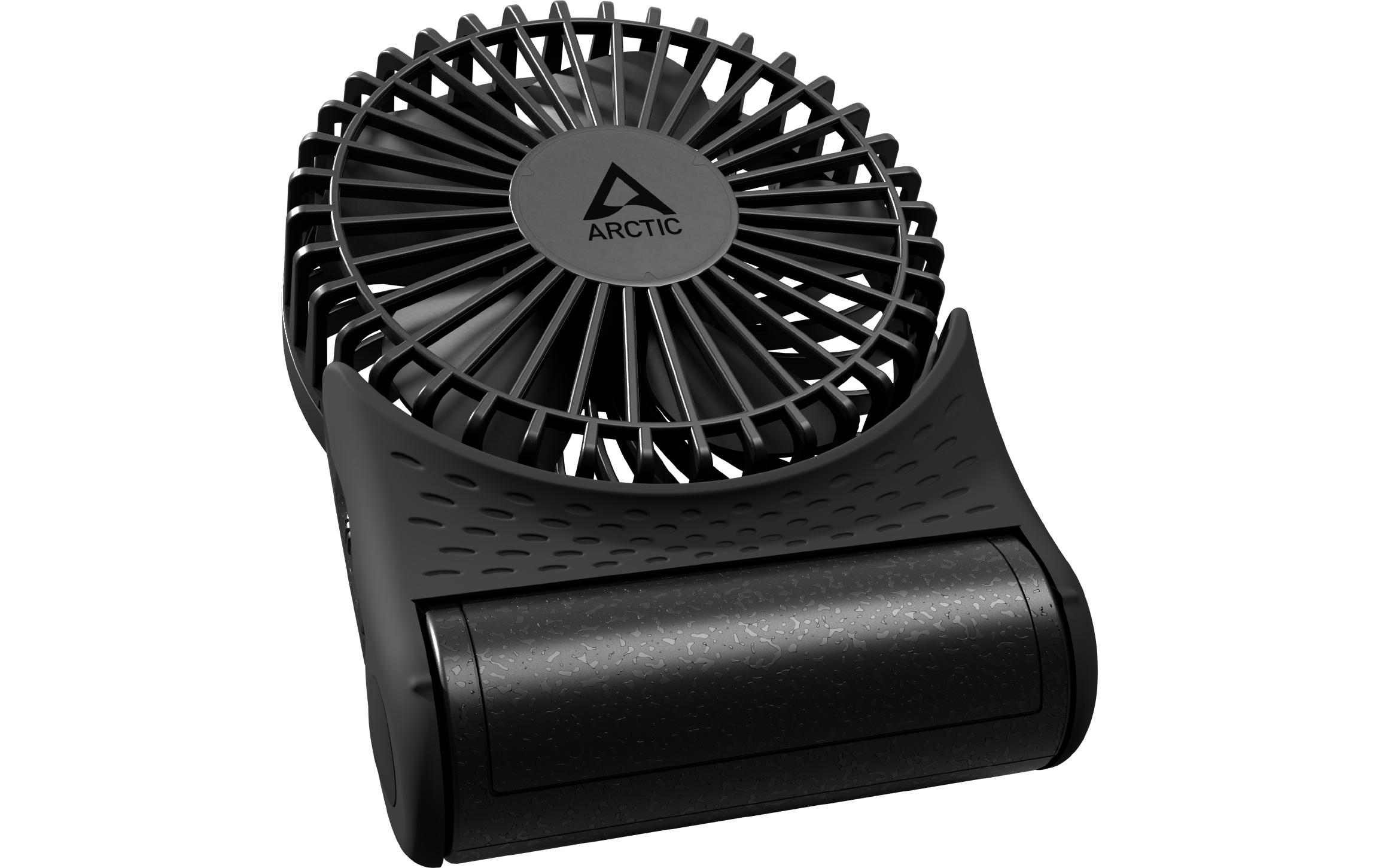 USB-Ventilator Summair2Go SchwarzWiederaufladbarer Taschenventilator mit Standfuss