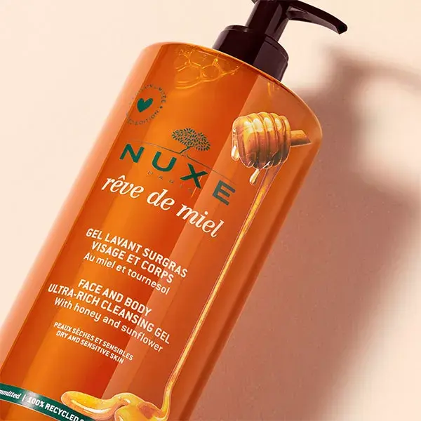 Nuxe Rêve de Miel Gel Lavant Surgras visage et corps 750ml
