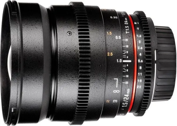 Samyang 24mm T1.5 VDSLR ED AS IF UMC II, Bred linse, 13/12