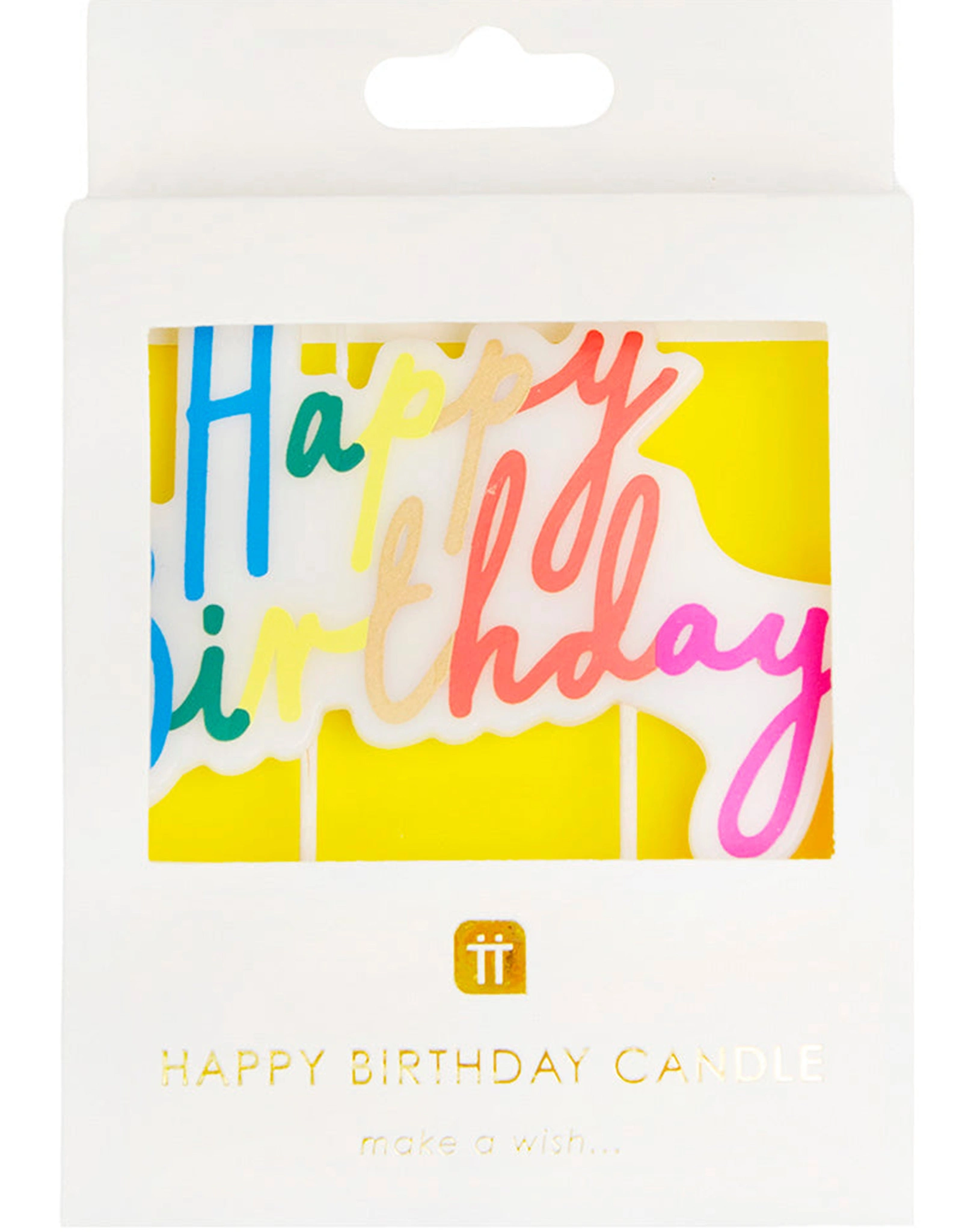 Kuchen-Kerze HAPPY BIRTHDAY RAINBOW