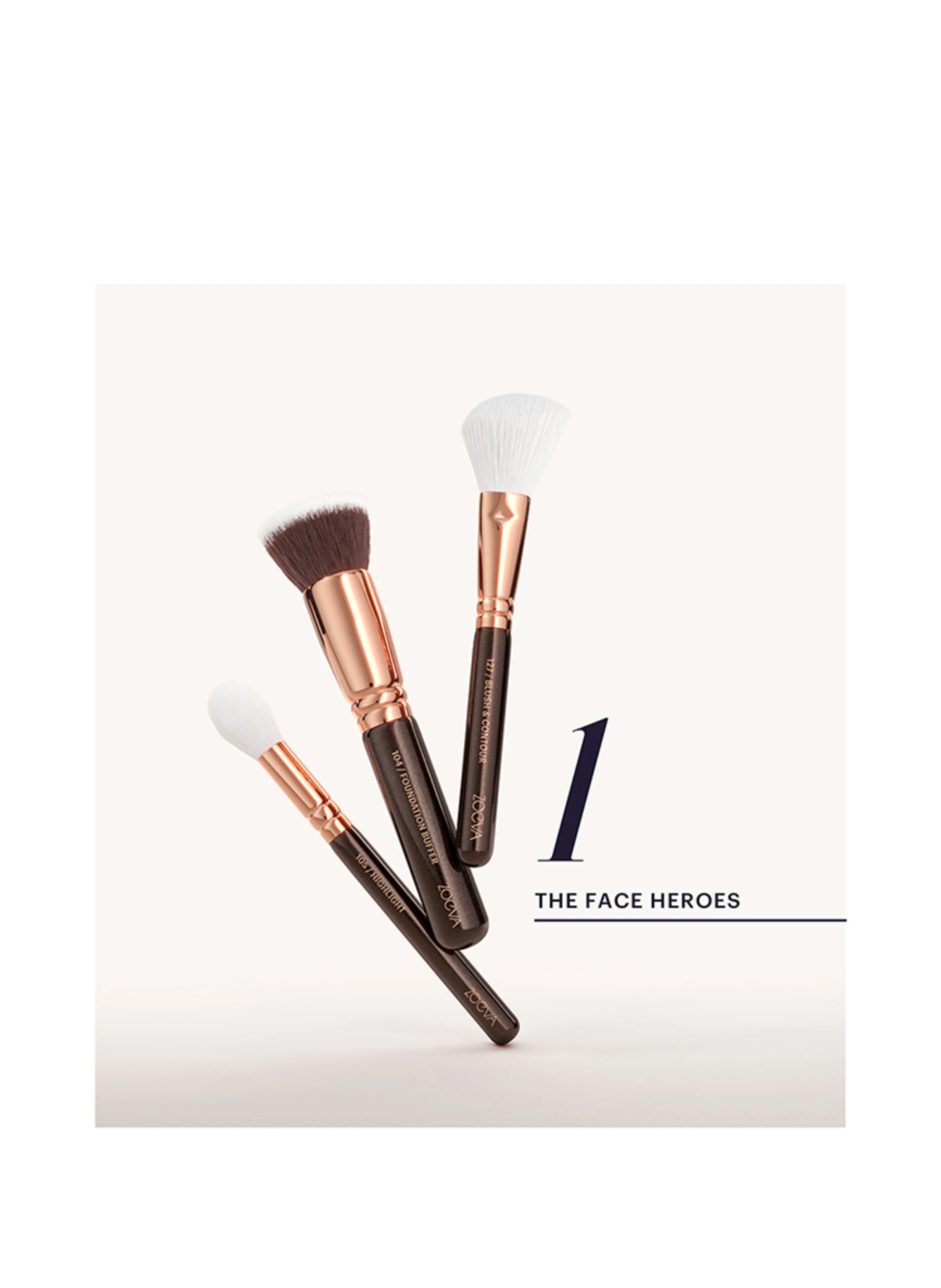 ZOEVA THE COMPLETE BRUSH SET - ROSÉ GOLDEN EDITION