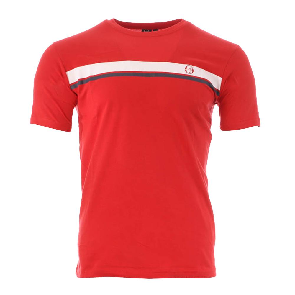 Sergio Tacchini T-shirt Rouge Homme Sergio Tacchini Stripe A