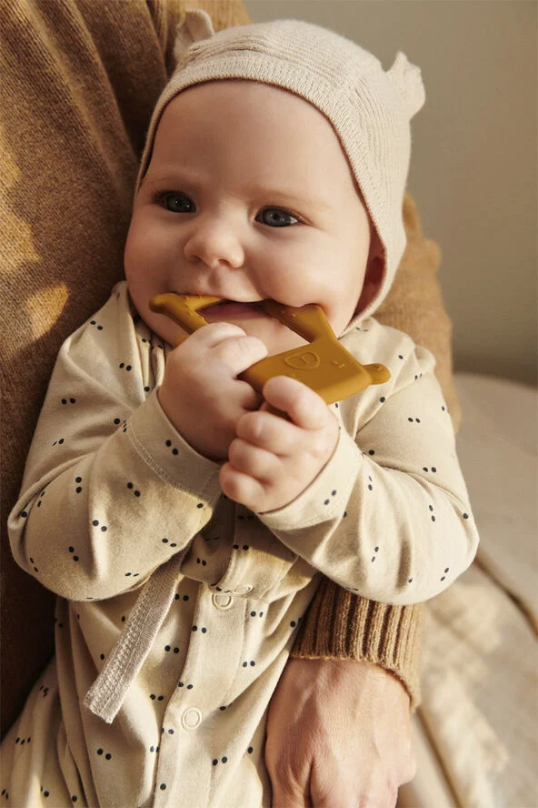 Liewood Jonathan Classic Teether 2-Pack Sandy / golden caramel