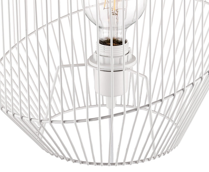 Lampe de table incandescent Tsolma GoodHome E27 blanc mat