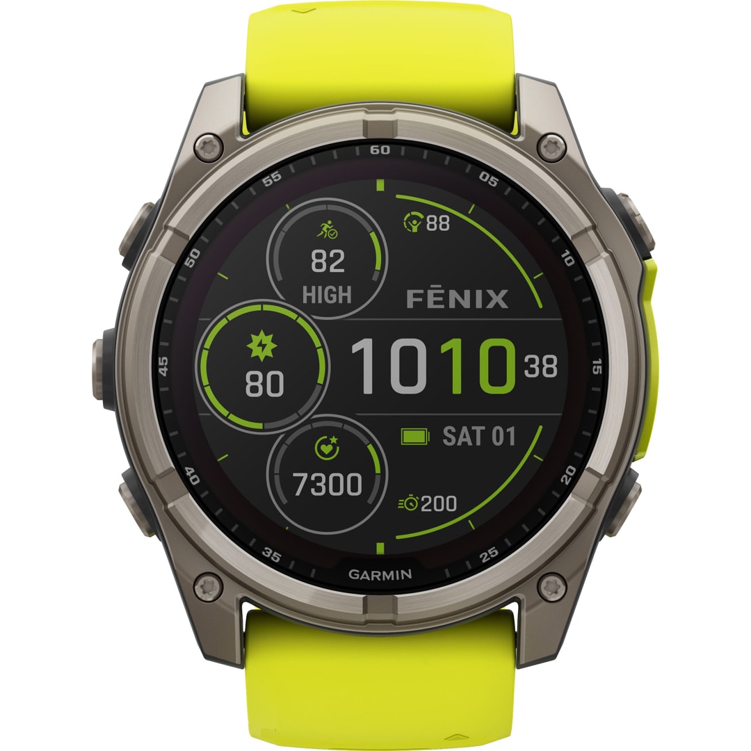 Garmin Fenix 8 - 51mm SOLAR Sapphire Graphit / Gelb