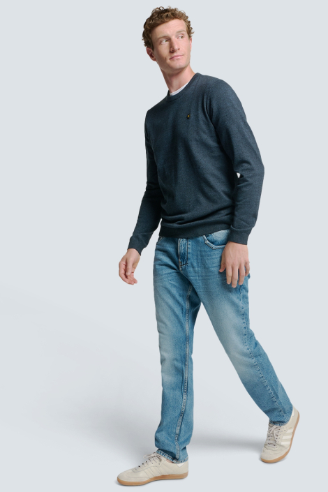NO-EXCESS blauwe heren trui