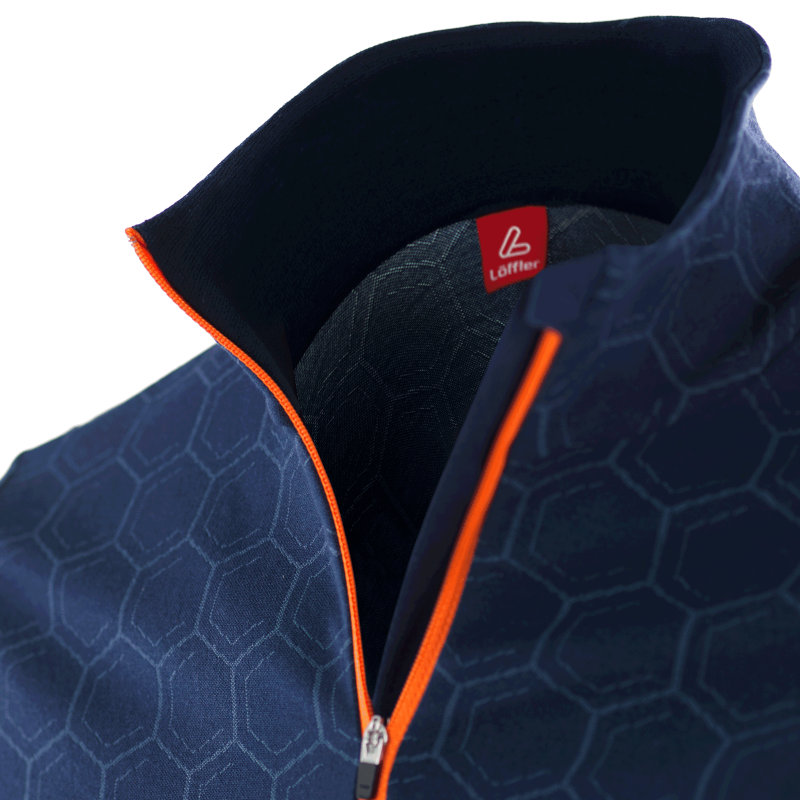 Loeffler Hywa Bruce donkerblauw heren longsleeve