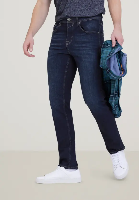 Slim Fit Jeans - indigo blue stone wash