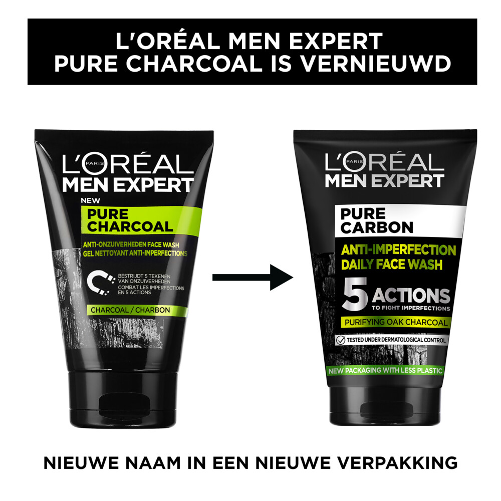 L'Oréal Men Expert Pure Charcoal Gezichtsreiniger100 ml