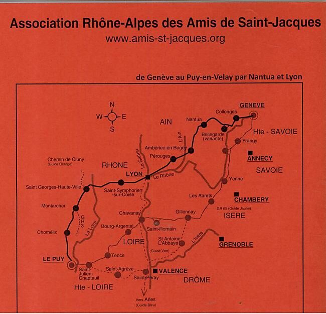 AMIS ST JACQUES - GUIDES ROUGE GENEVE LYON LE PUY