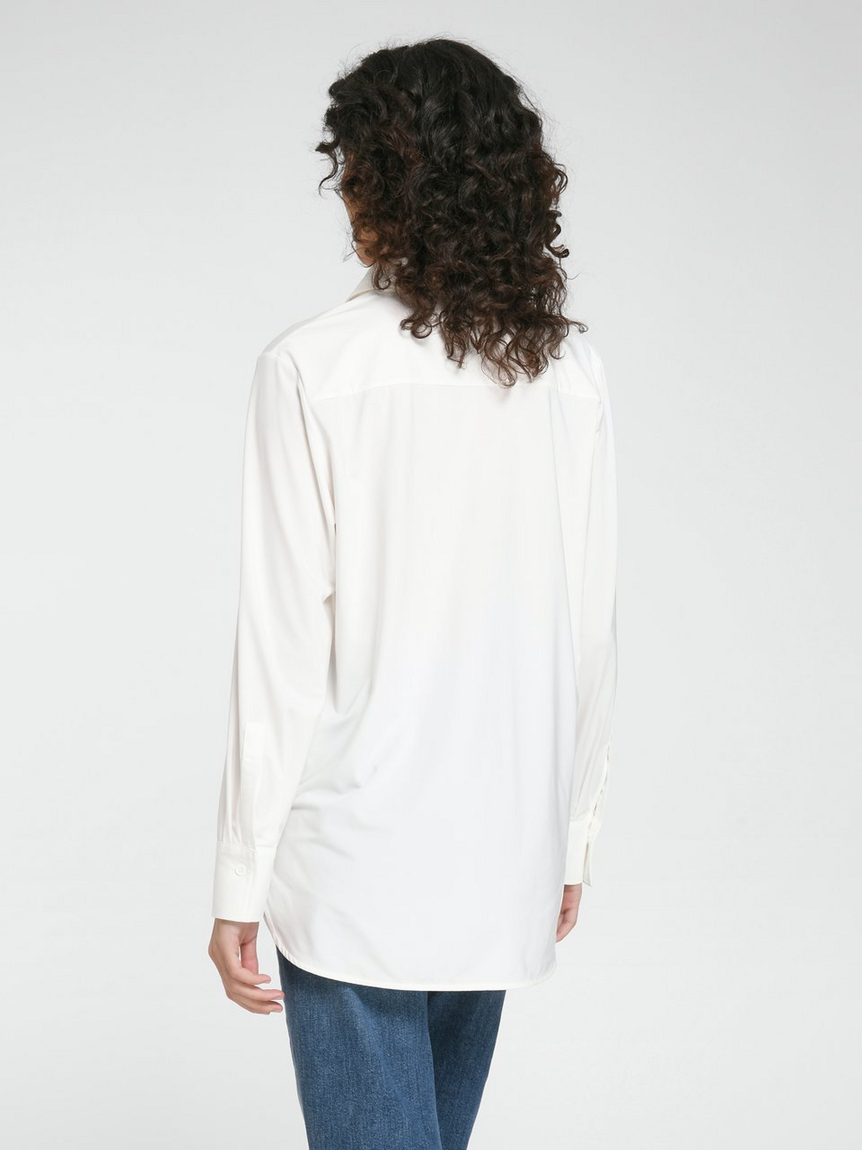 Jersey-Long-Bluse