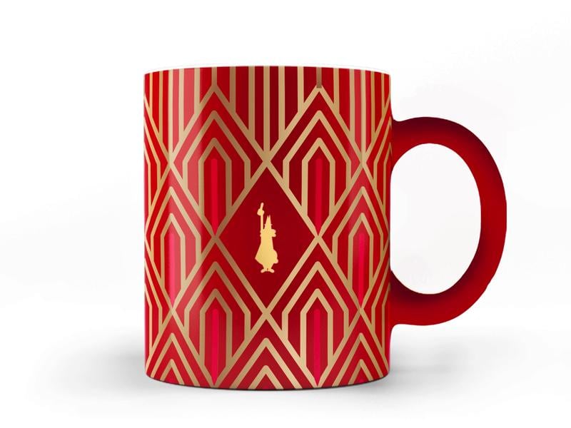 Bialetti Espressokocher Moka Express Deco Glam inkl. 2 Tass Italienische Espressokanne, Füllmenge der Kanne für 6 Tassen
