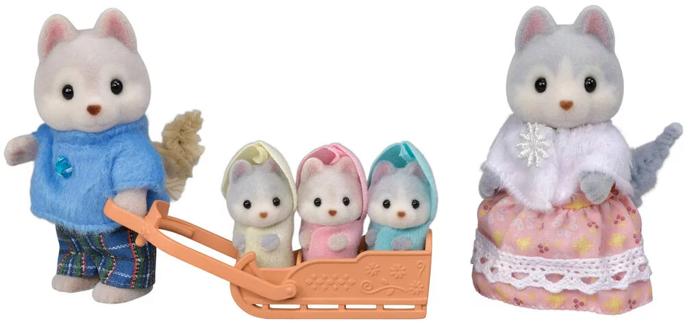 LA FAMILLE HUSKY -SYLVANIAN FAMILLES