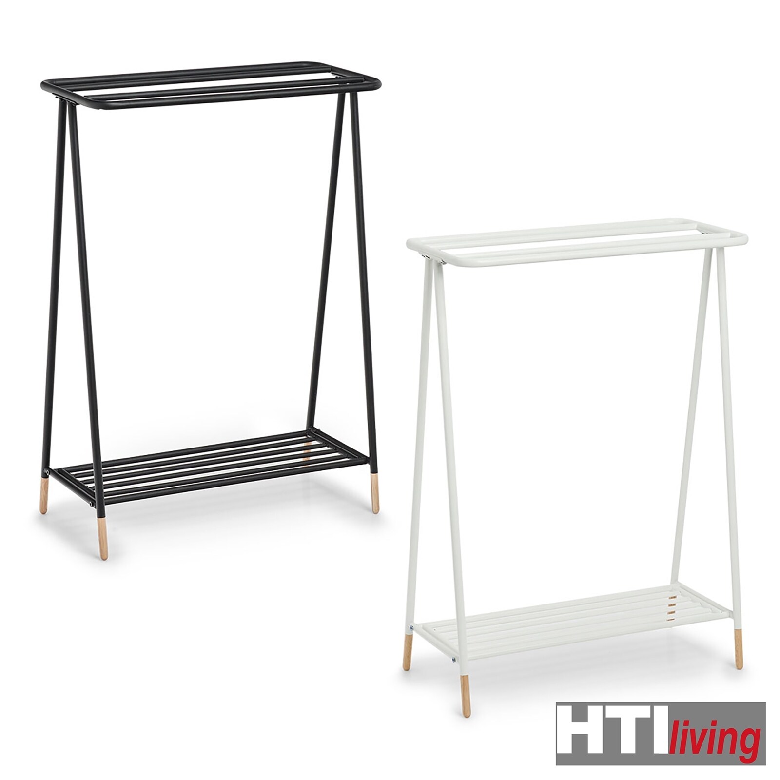 HTI-Living Handtuchständer Metall, Holz