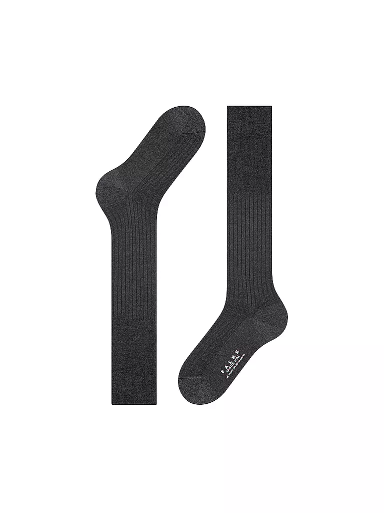 FALKE Kniestrümpfe BRISTOL anthracite mel. grau
