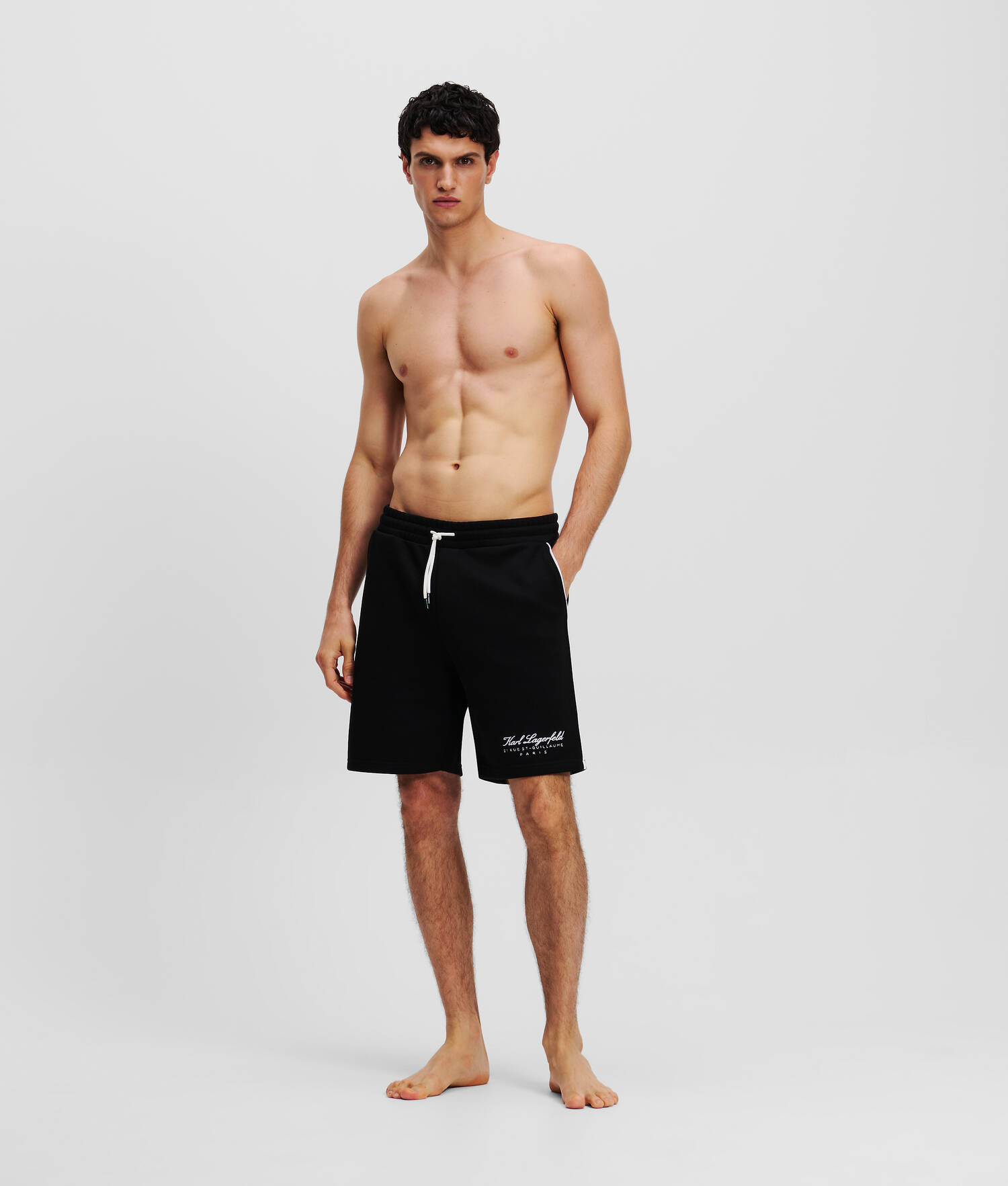 SHORT MOLLETONNÉ LOUNGEWEAR HOTEL KARL - Noir