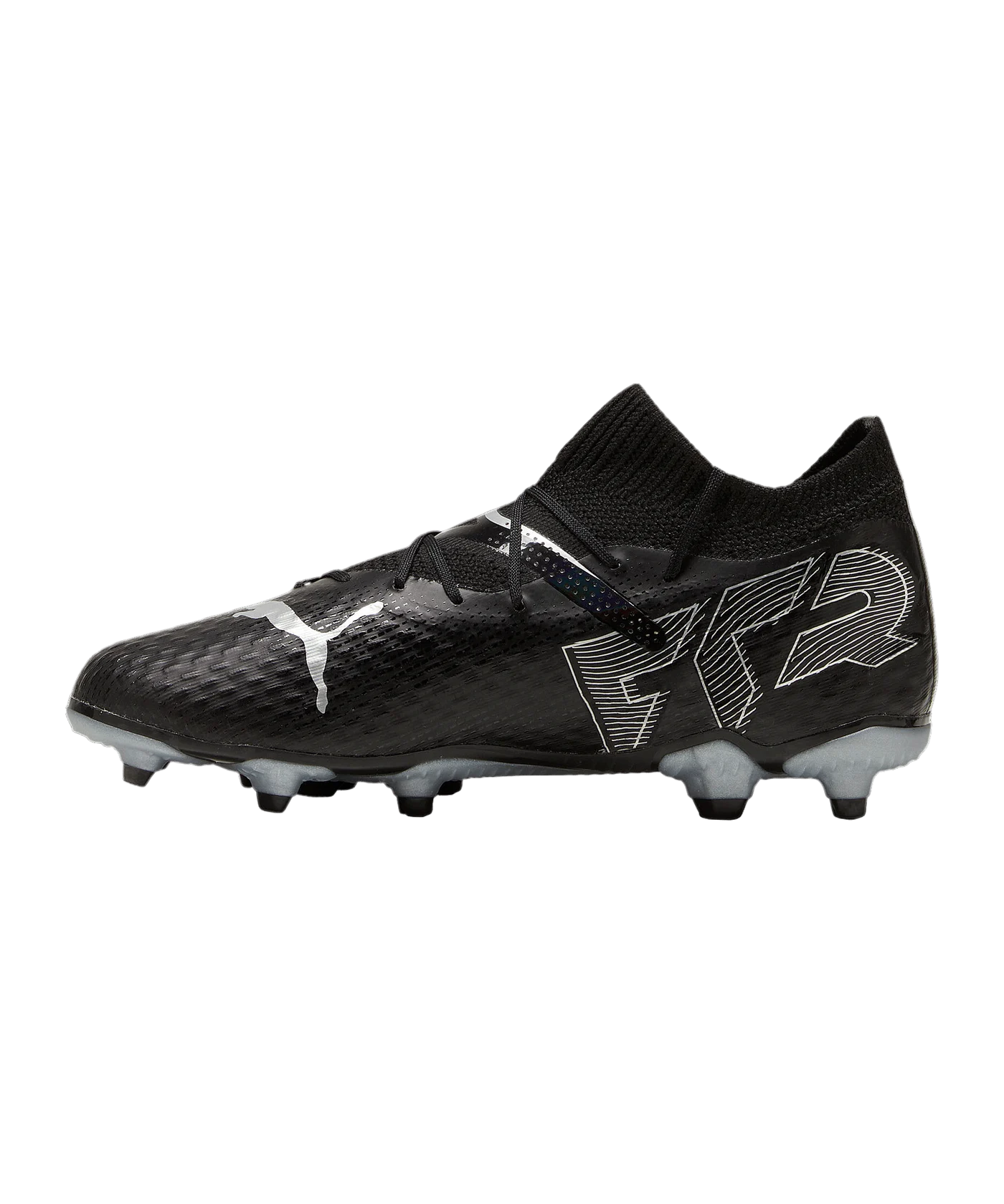 PUMA FUTURE 7 Pro FG/AG Eclipse Jr Kids Schwarz Silber F02