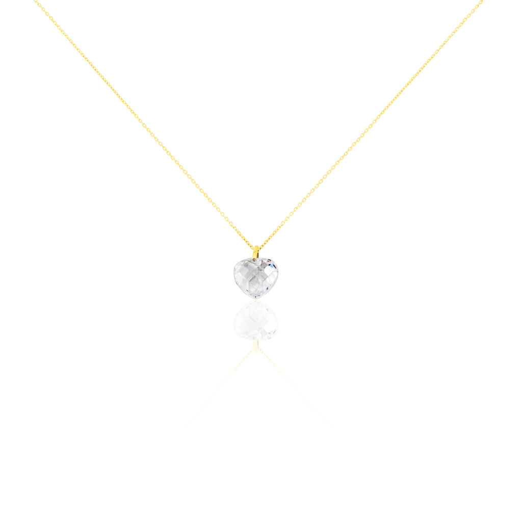 Collier Or Jaune Ludmille Oxyde De Zirconium
