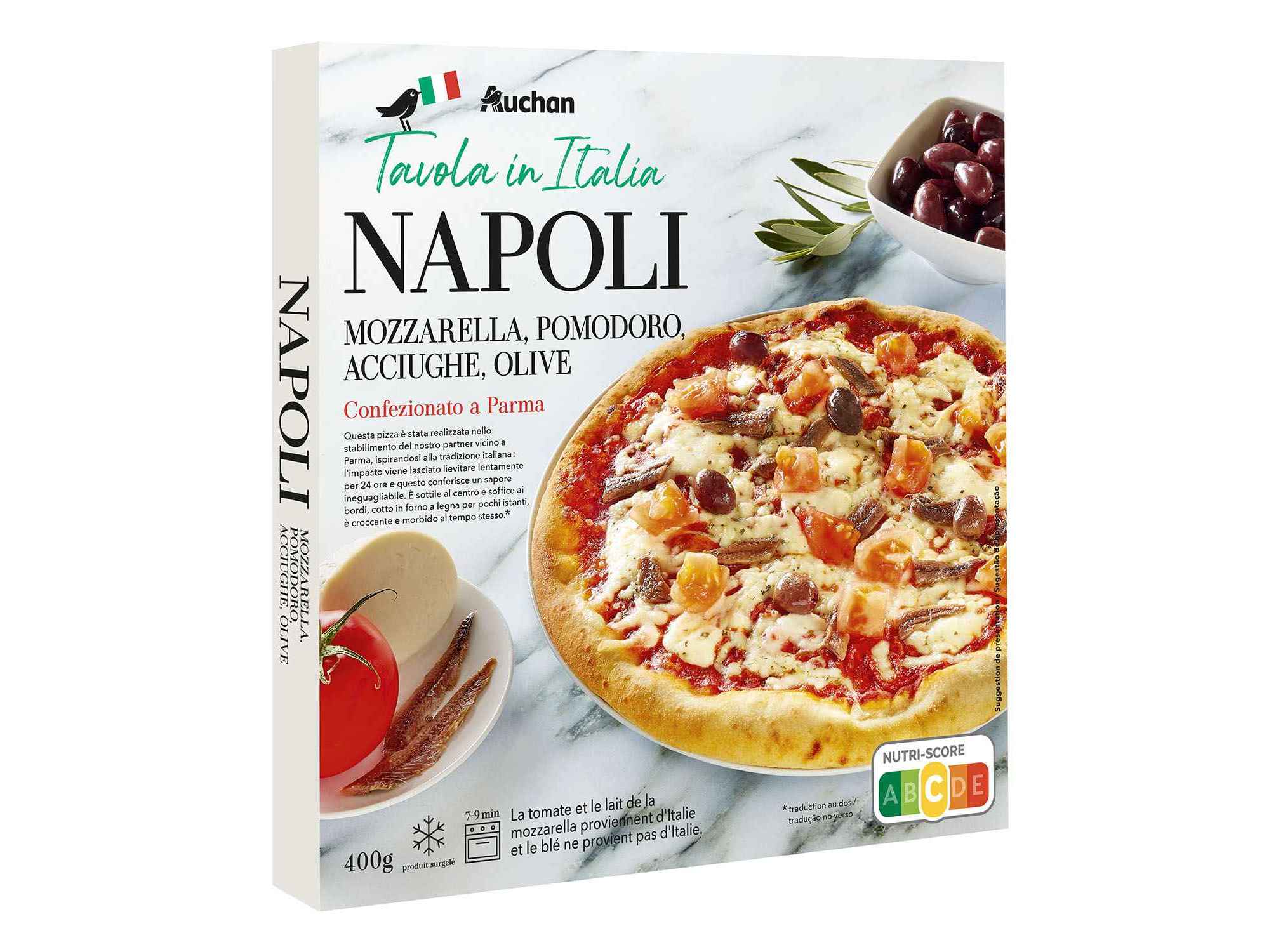 PIZZA AUCHAN À MESA EM ITÁLIA NAPOLI 400G