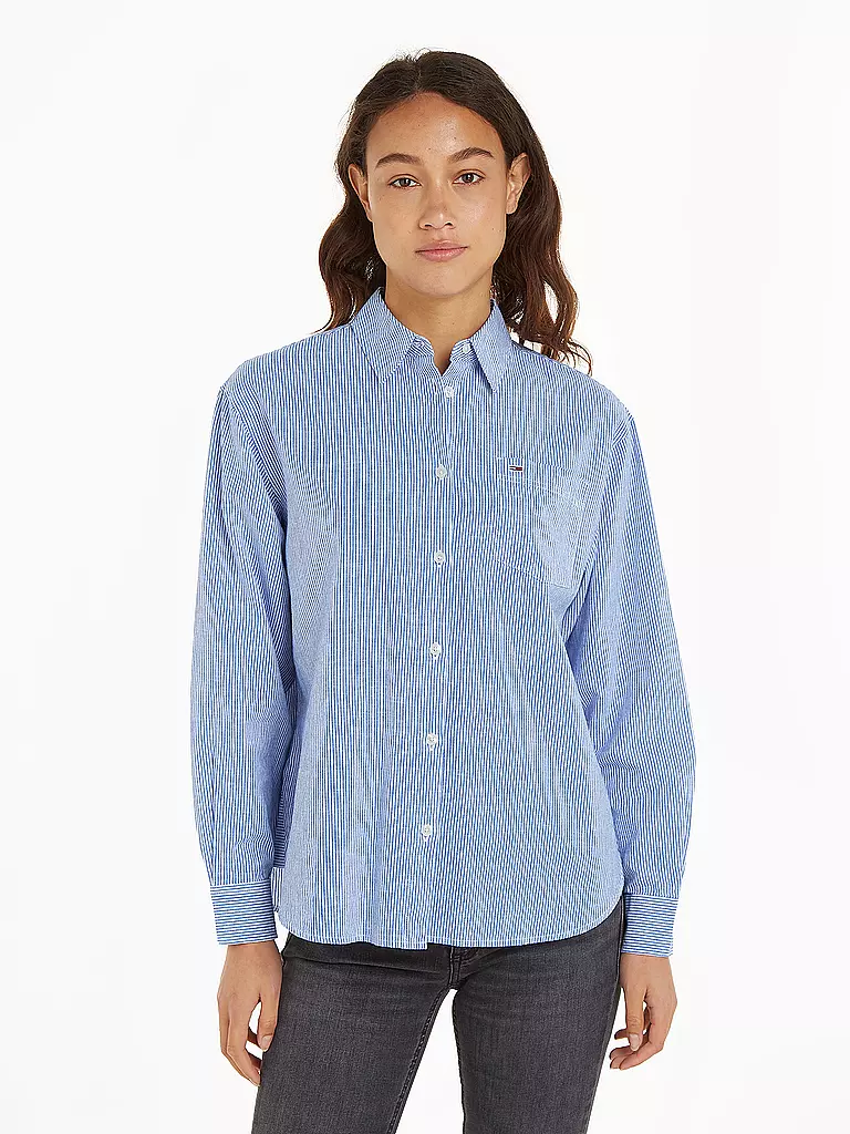 TOMMY JEANS Bluse  hellblau