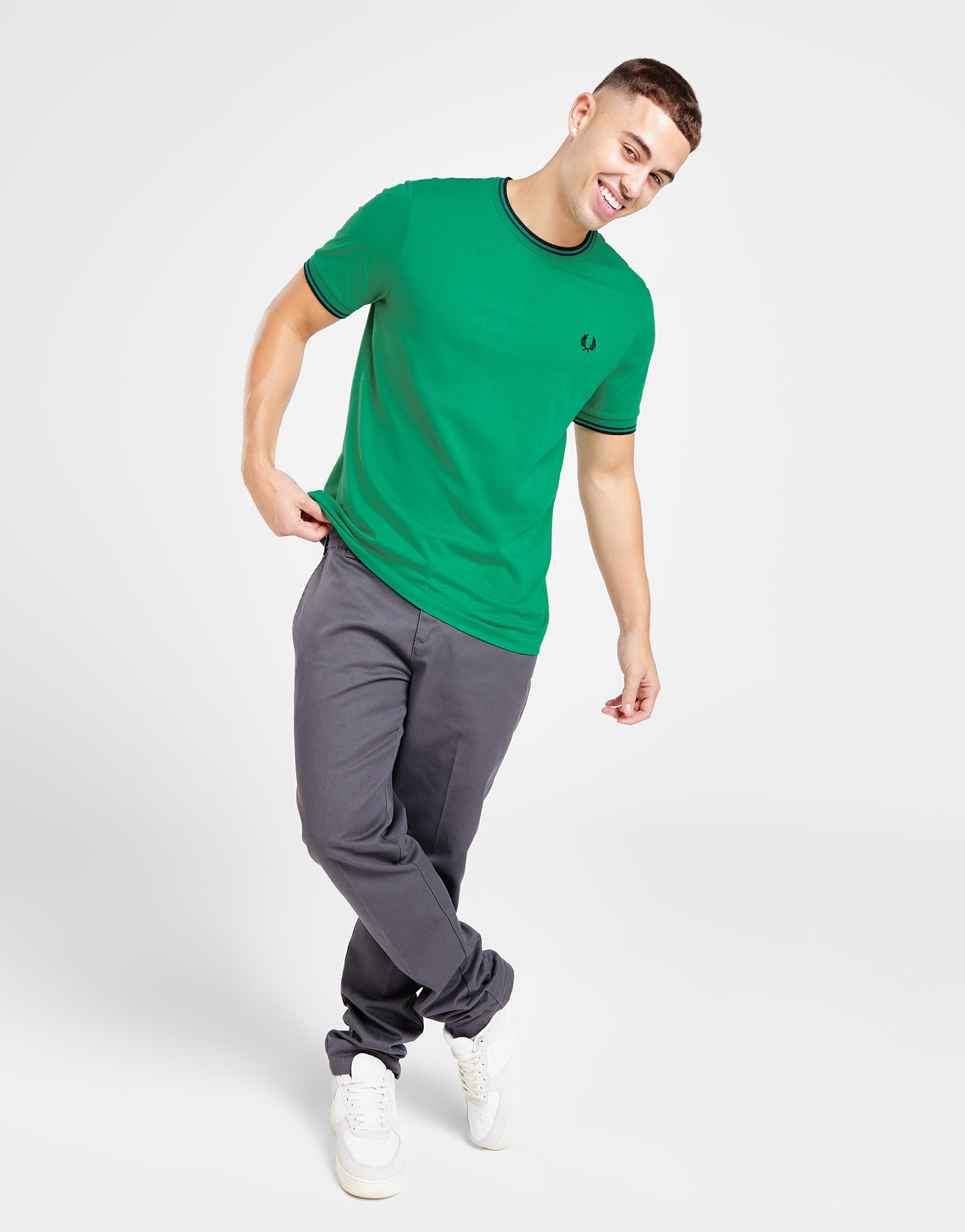 Fred Perry T-Shirt à Manches Courtes Twin Tipped Ringer Homme