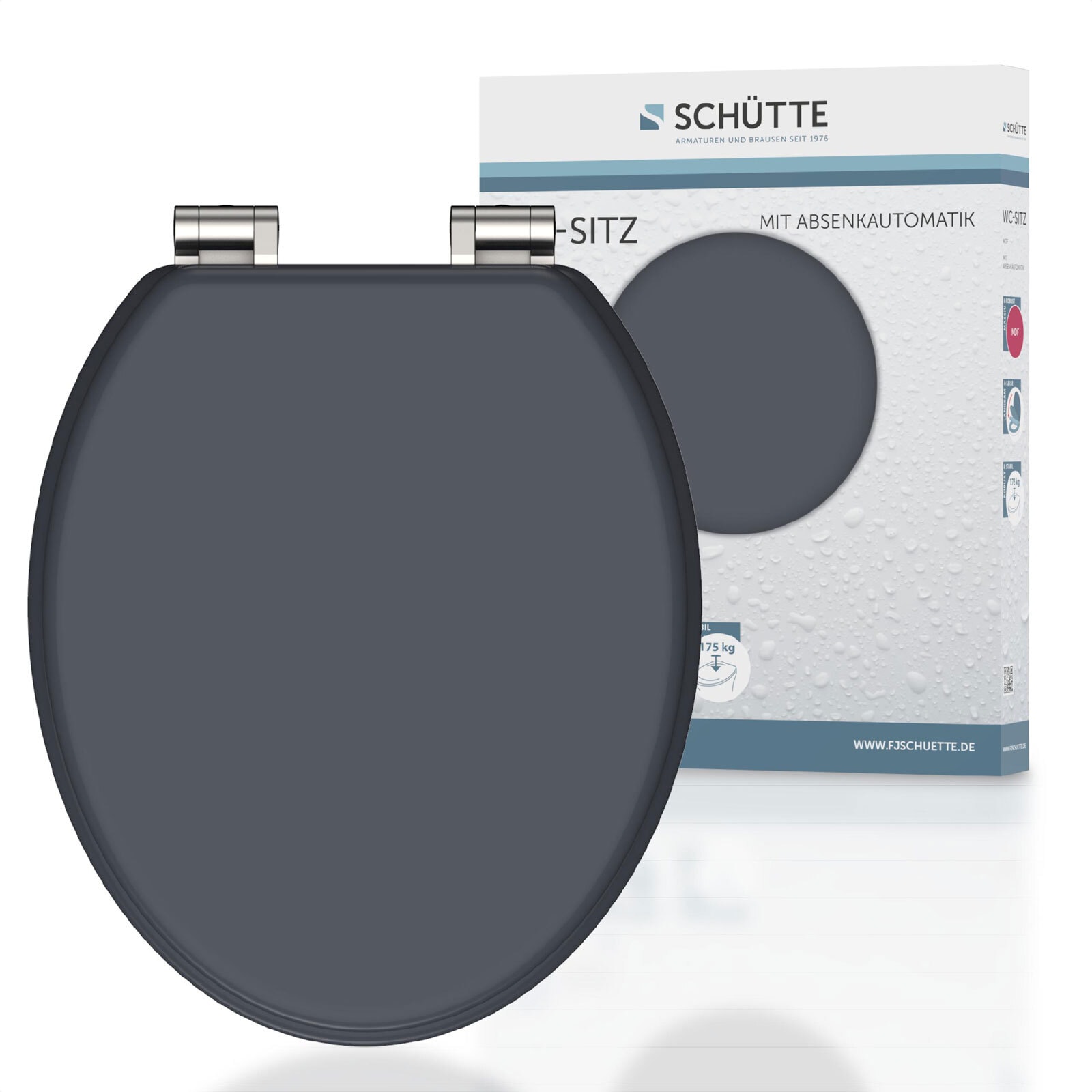 SCHÜTTE WC-Sitz Spirit Kratzfest Absenkautomatik MDF