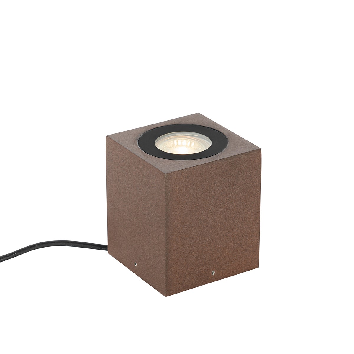 Industriële tuinspot, roestbruin, vierkant, IP65 - Lennard
