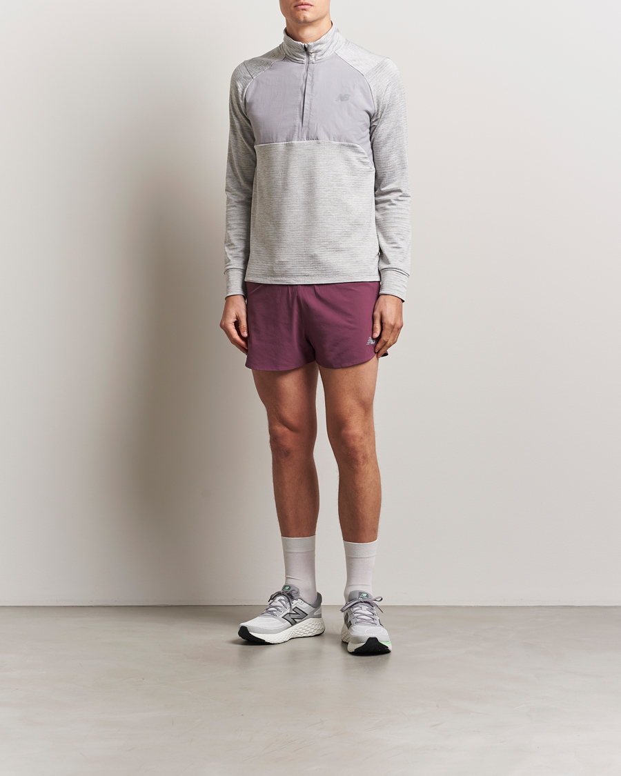 New Balance Running Heat Grid Half Zip Athletic Grey