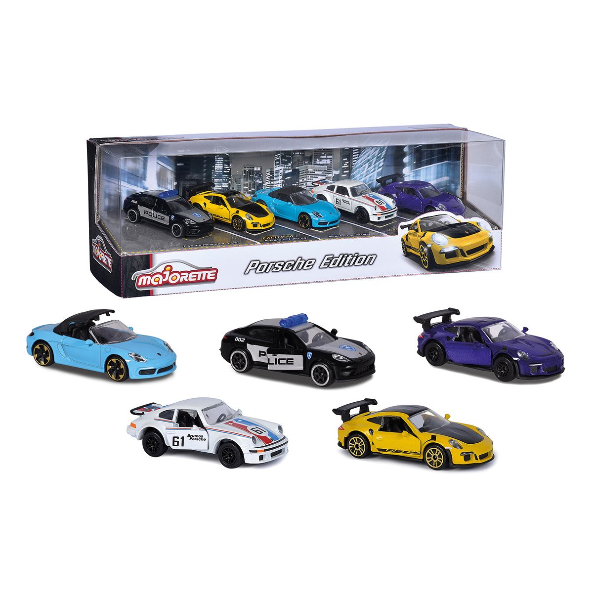 Coffret 5 véhicules Porsche