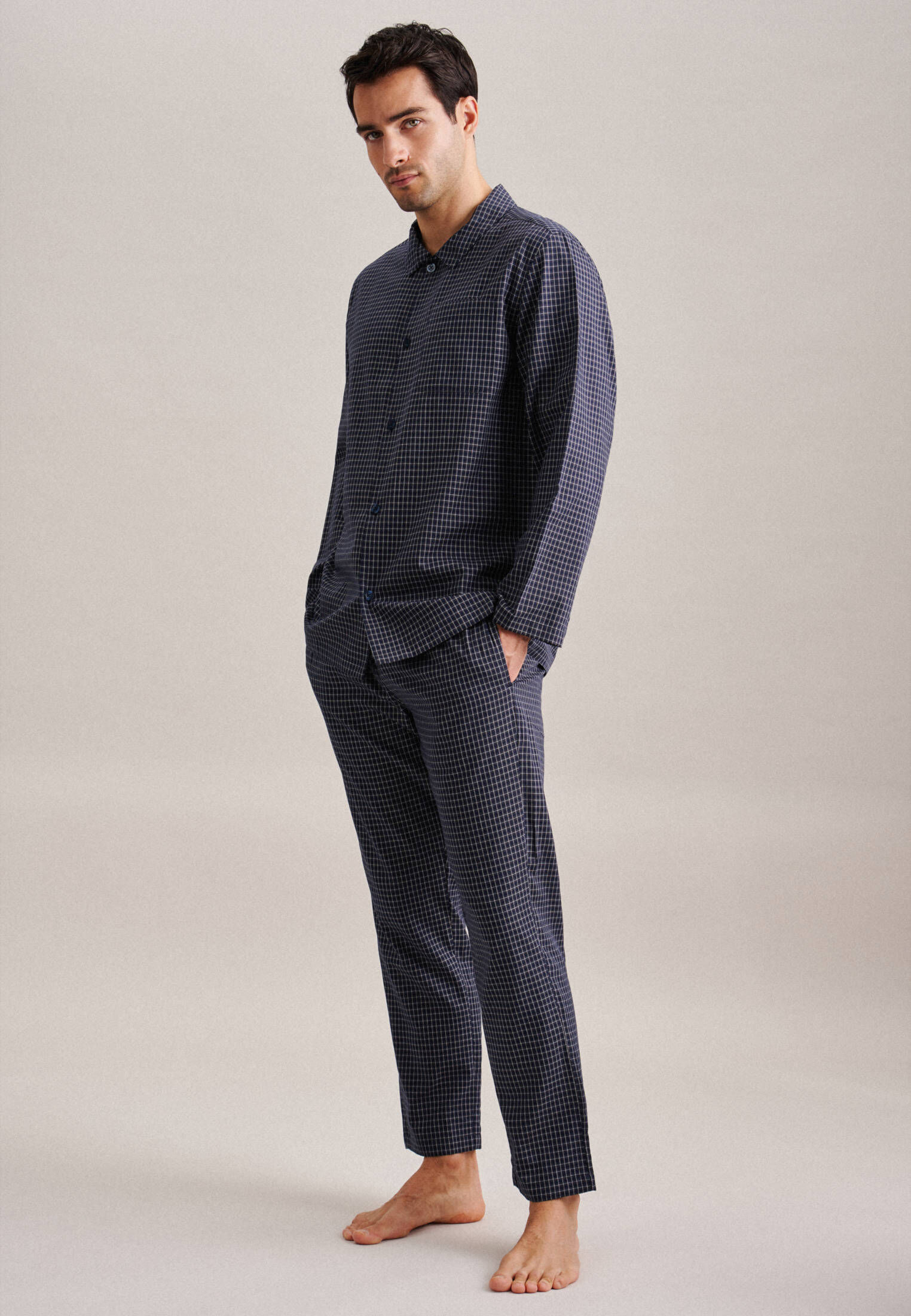 Seidensticker| Herren Pyjama Schwarze Rose