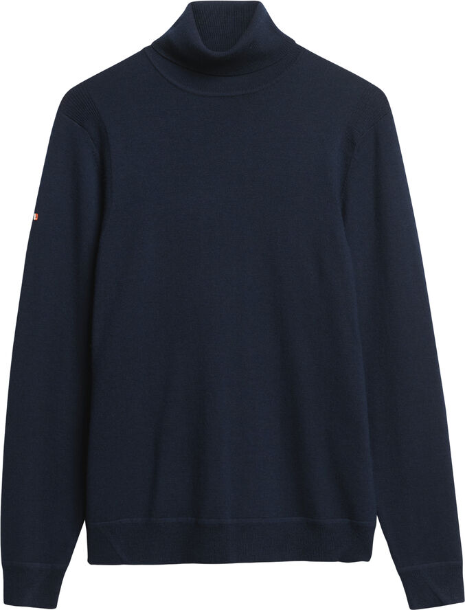 Superdry MERINO ROLL NECK JUMPER Darkest navy