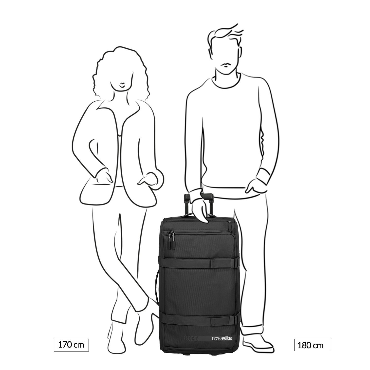 Travelite Kick Off Wheeled Duffle L black