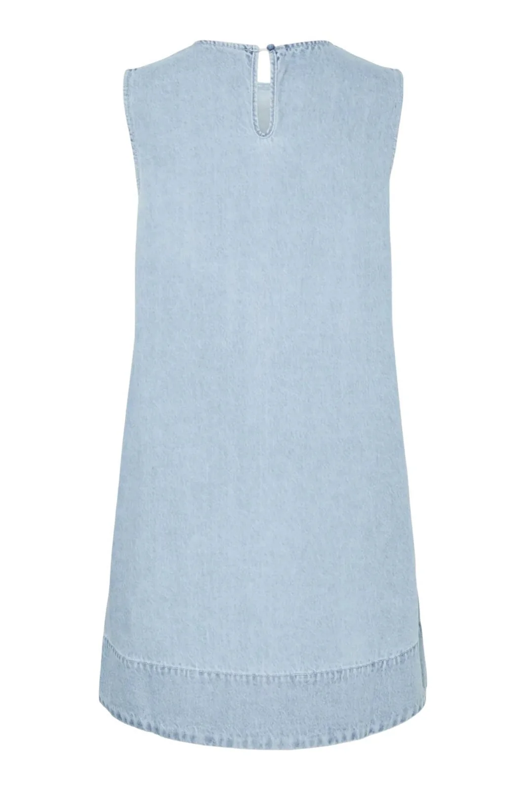 Pieces Pcflora Sl Mini Denim Dress