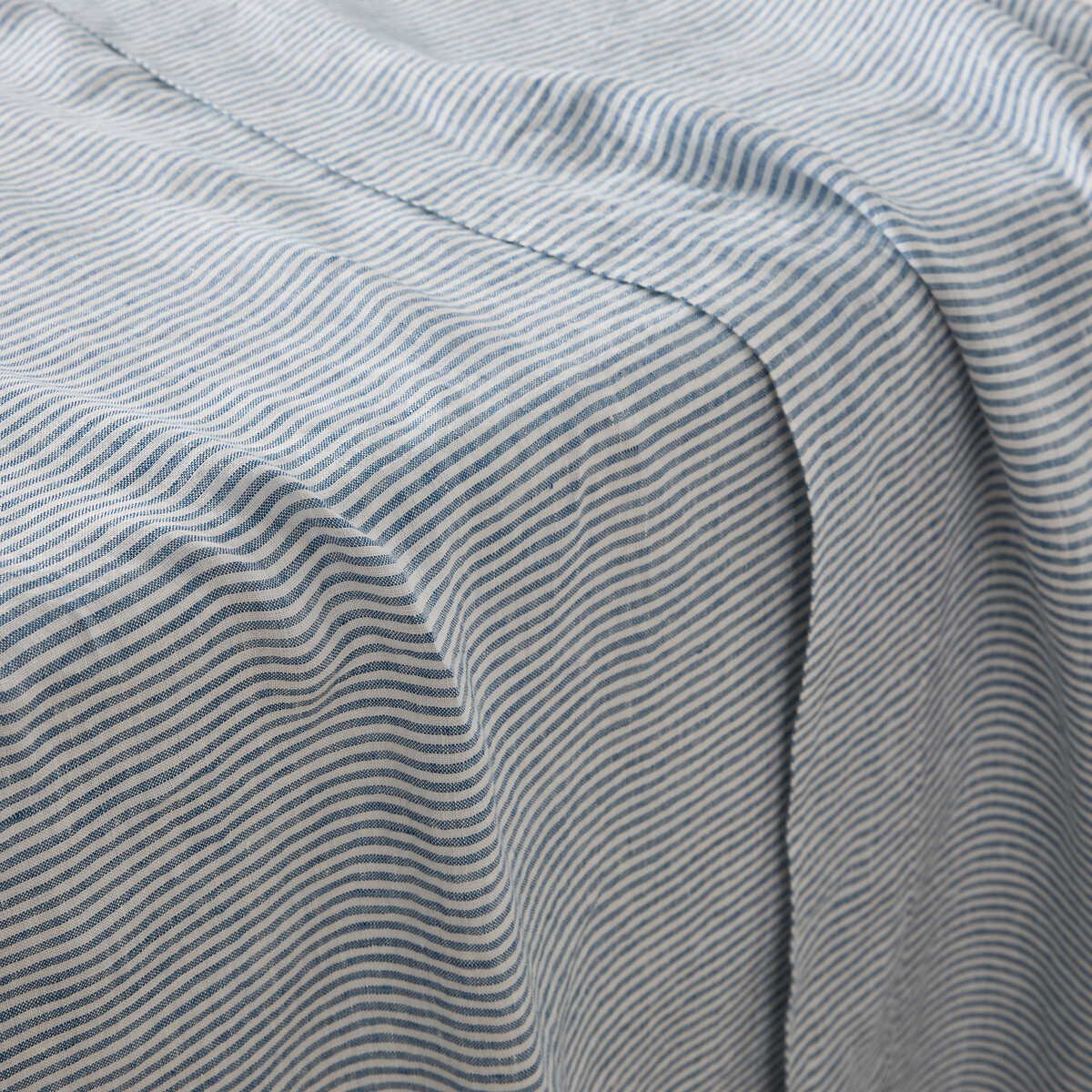 LA REDOUTE INTERIEURS<br>Lençol plano em Lina lavada, azul Limona