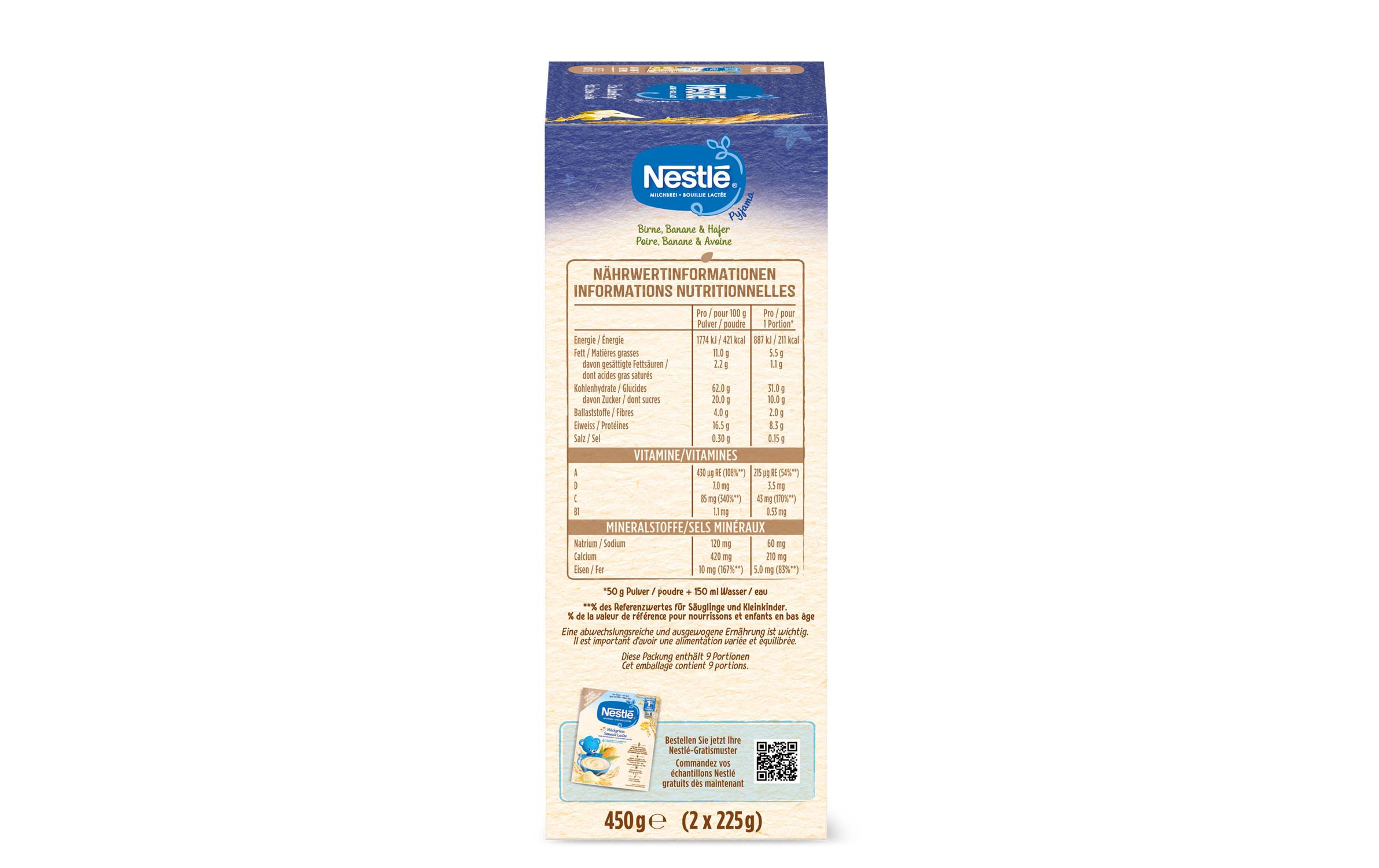 Milchbrei Baby Cereals Birne & Banane 450gGetreidebeikost Birne & Banane