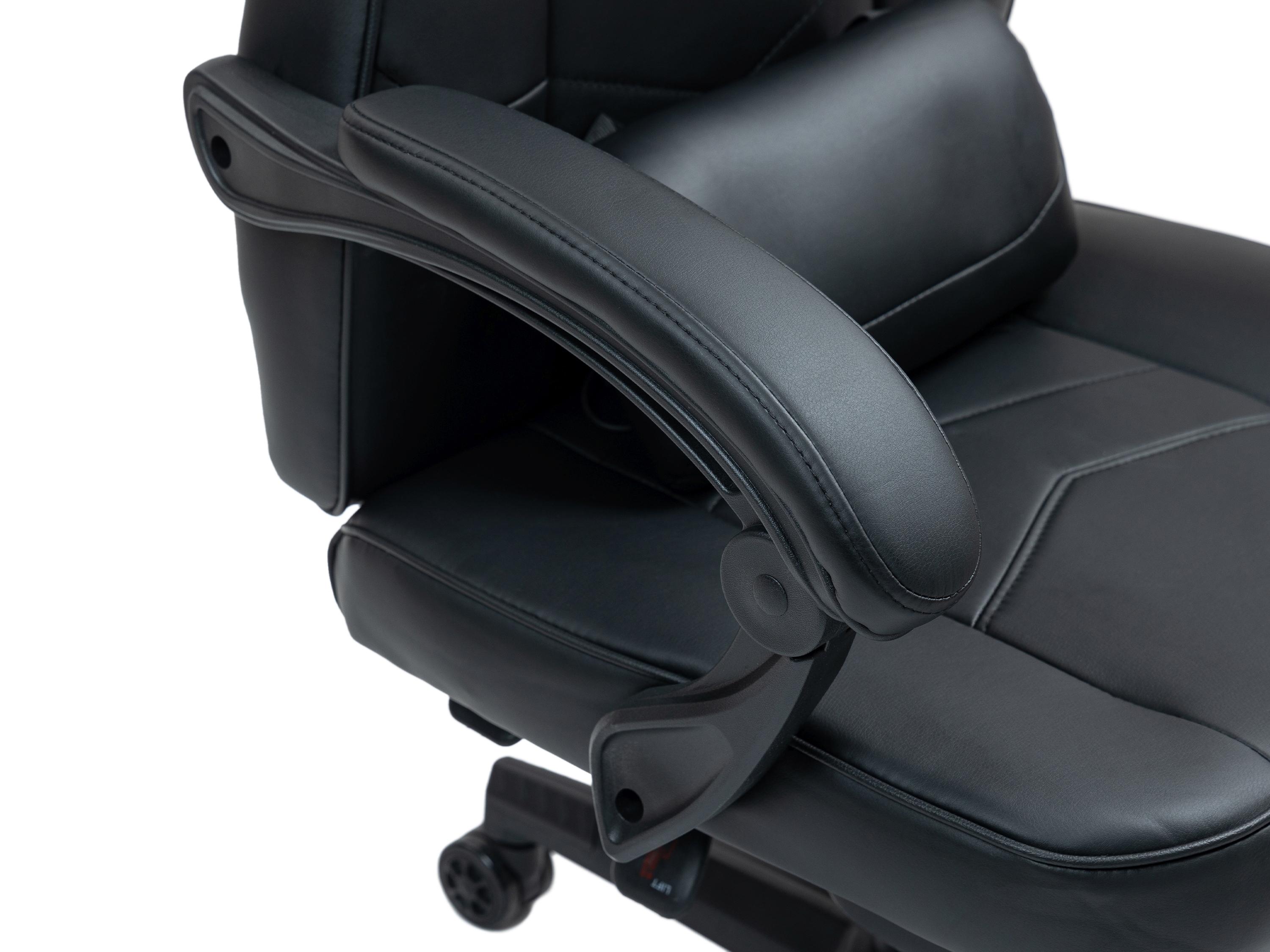Gamingstuhl Bürostuhl Leder mit Massagefunktion ITAN schwarz