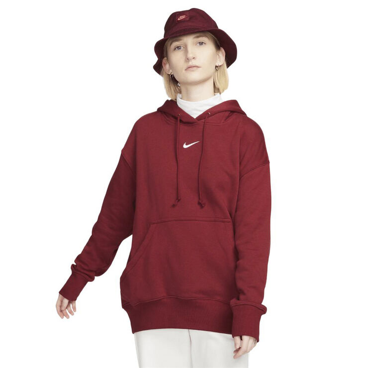 Nike Sportswear Phoenix Fleece Oversized hættetrøje Team red/white