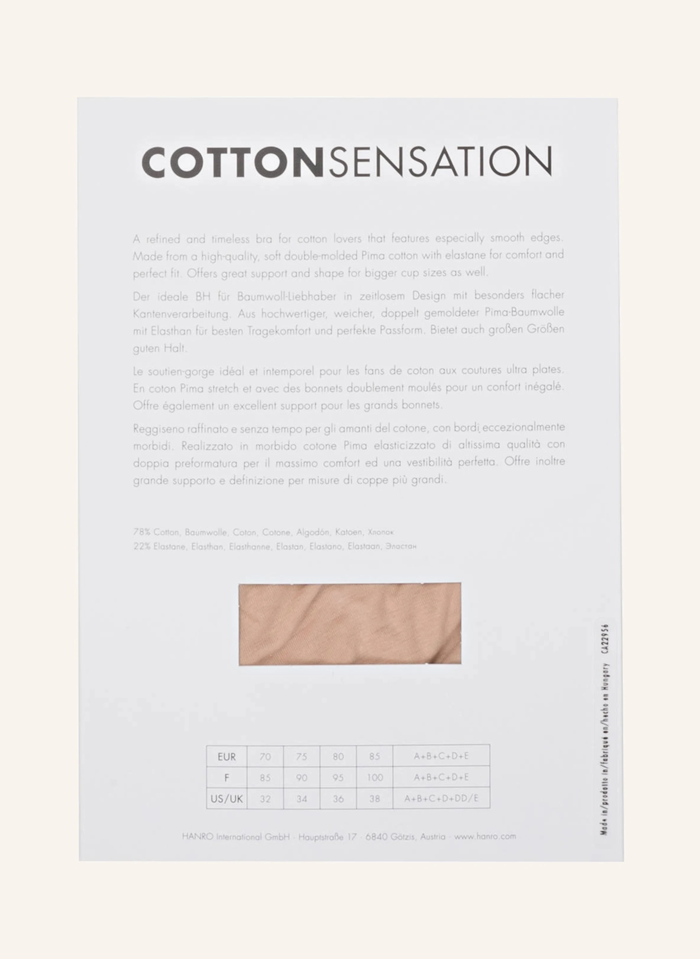 HANRO Bügel-BH COTTON SENSATION