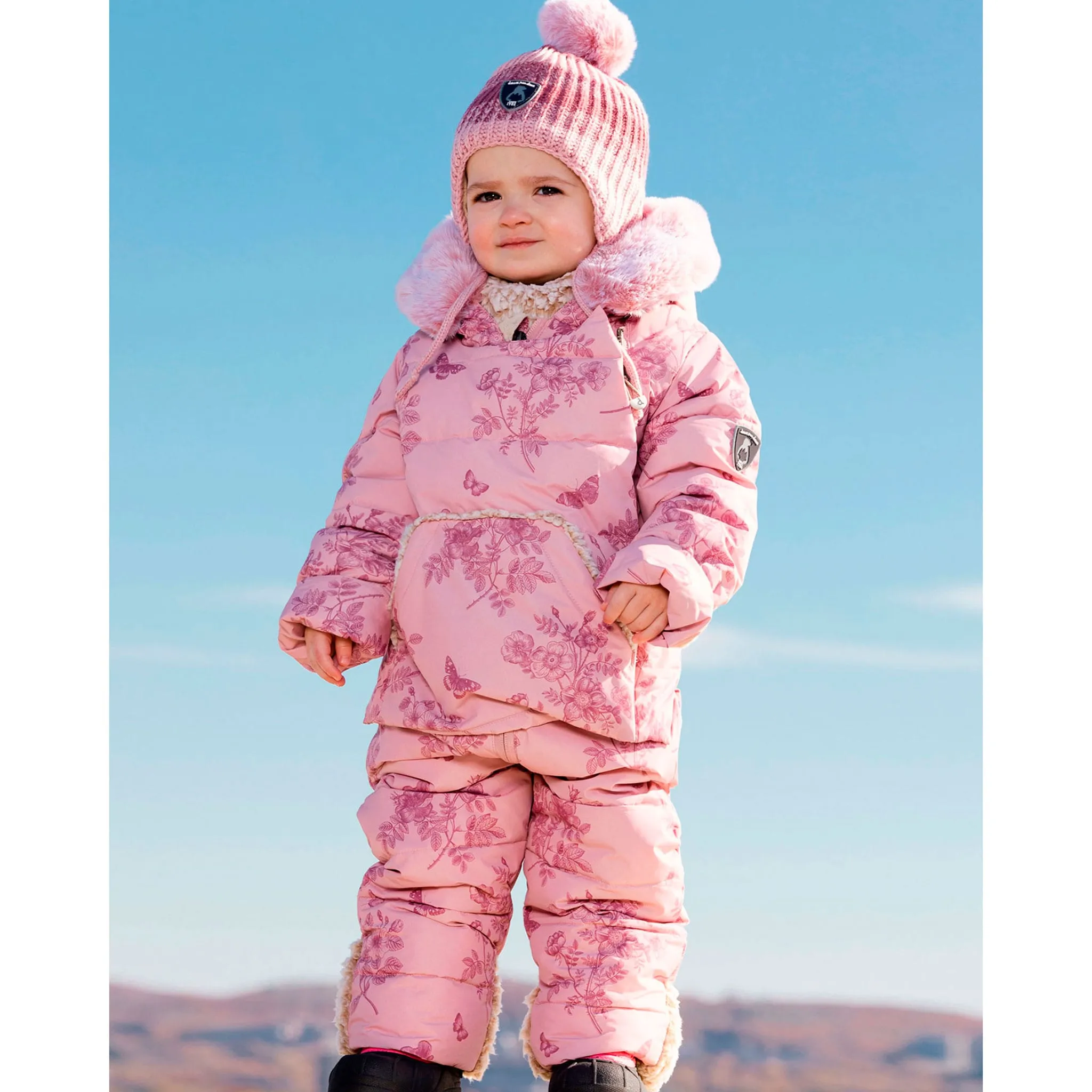 Deux par Deux Habit de Neige Une Pièce Fleur Vintage 6-30mois