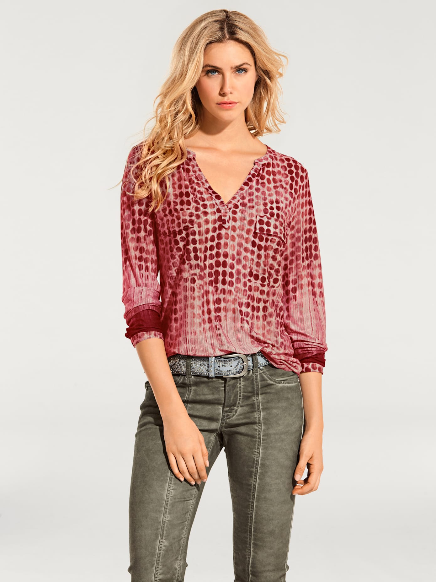 Chemisier léger motif à pois tendance