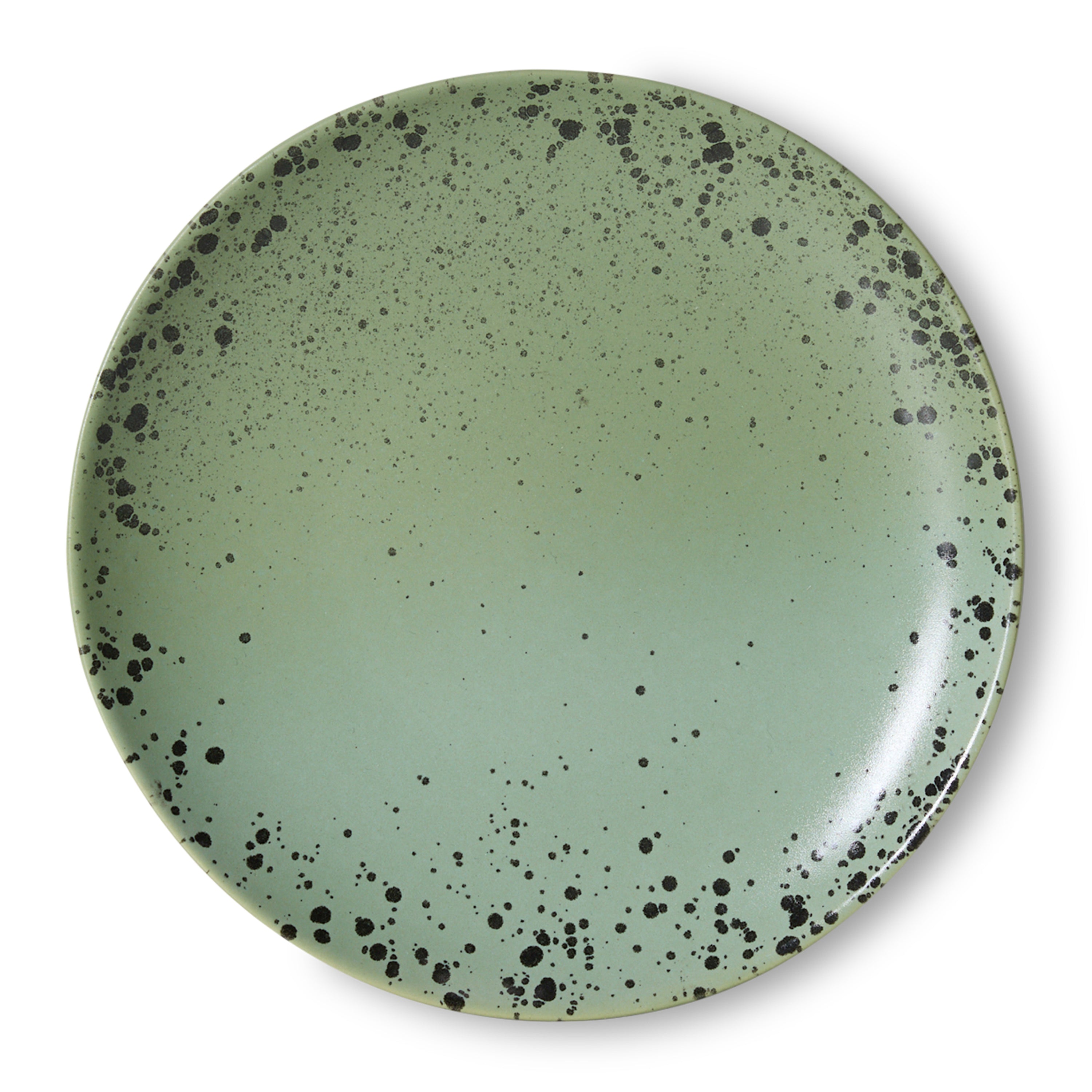 HKliving 70's Ceramics Dessertbord Ã 17,5 cm - Set van 2 - Fleck