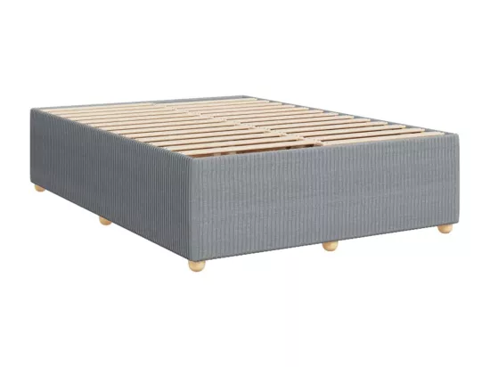 Sommier à lattes de lit avec matelas Gris clair 160x200cm Tissu