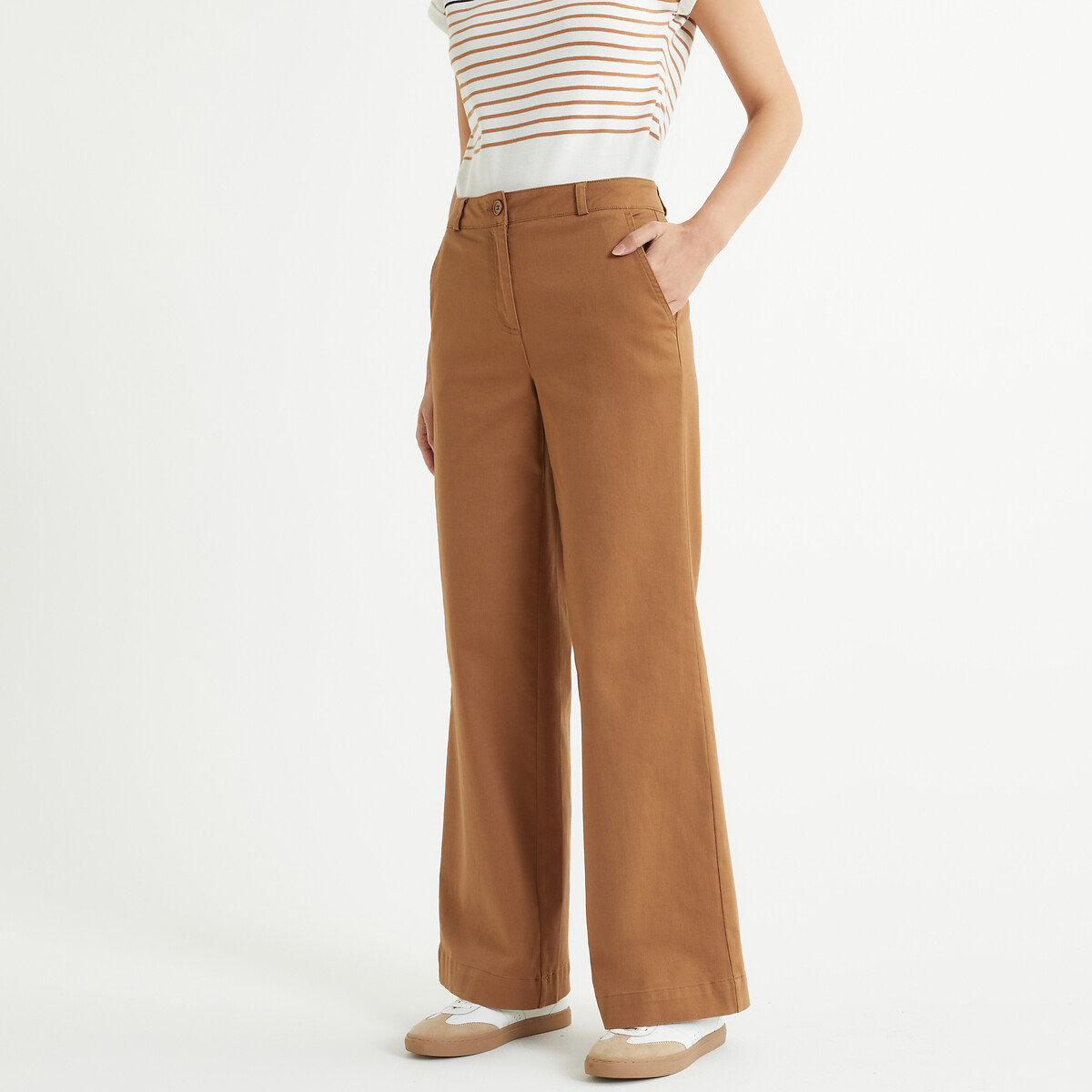 ANNE WEYBURN<br>Calças chino largas
