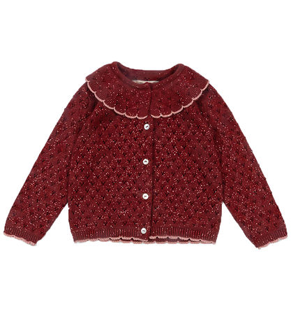 Konges Sløjd Cardigan - Strik - Holiday - Rød Dahlia