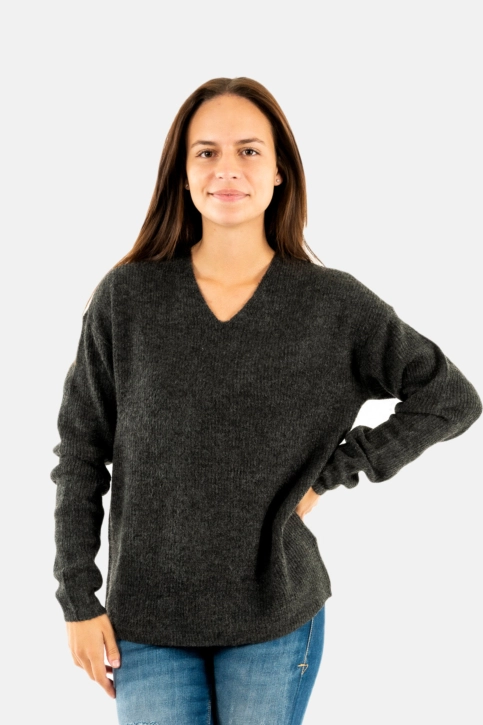 Pull hiver only camilla dark grey melange