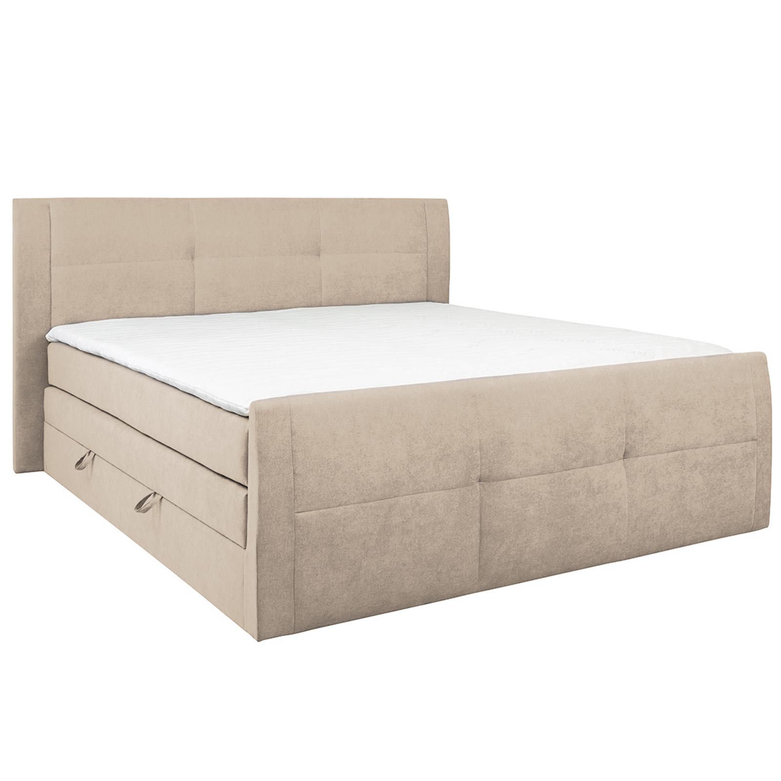 Boxspringbett - beige - mit Bettkasten - H3 - 180x200 cm