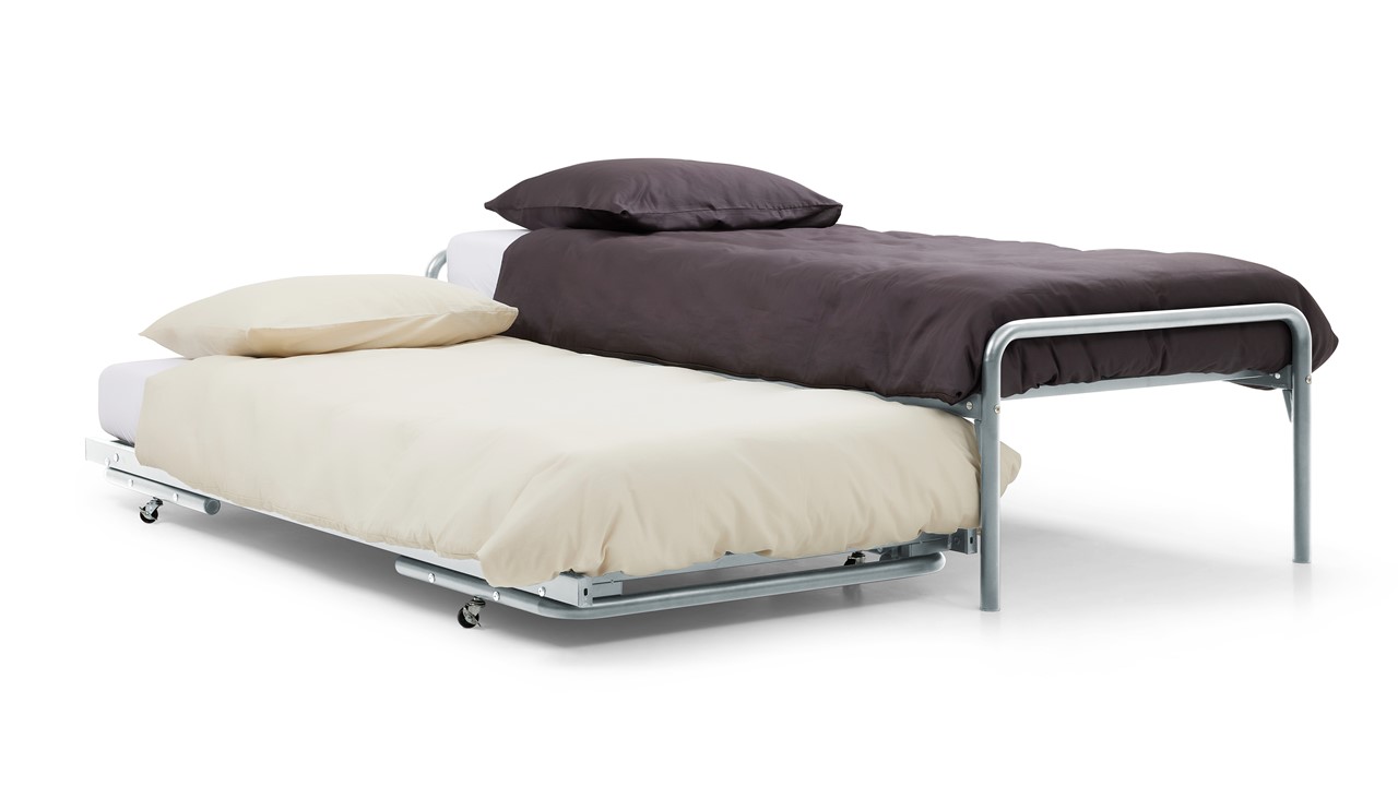Bed met onderschuifbed Doppia grijs