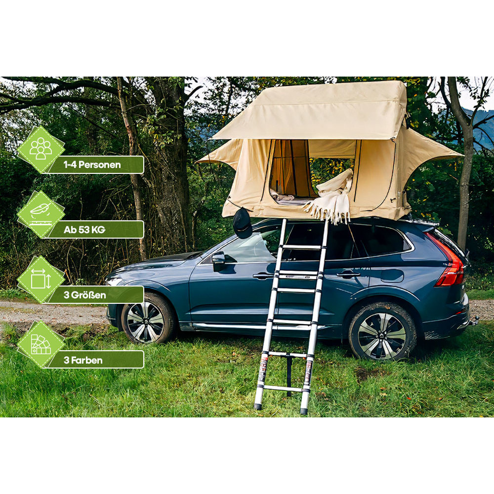 OutdoorU Expedition 3 Pers daktent incl. ladder& hoes - Khaki