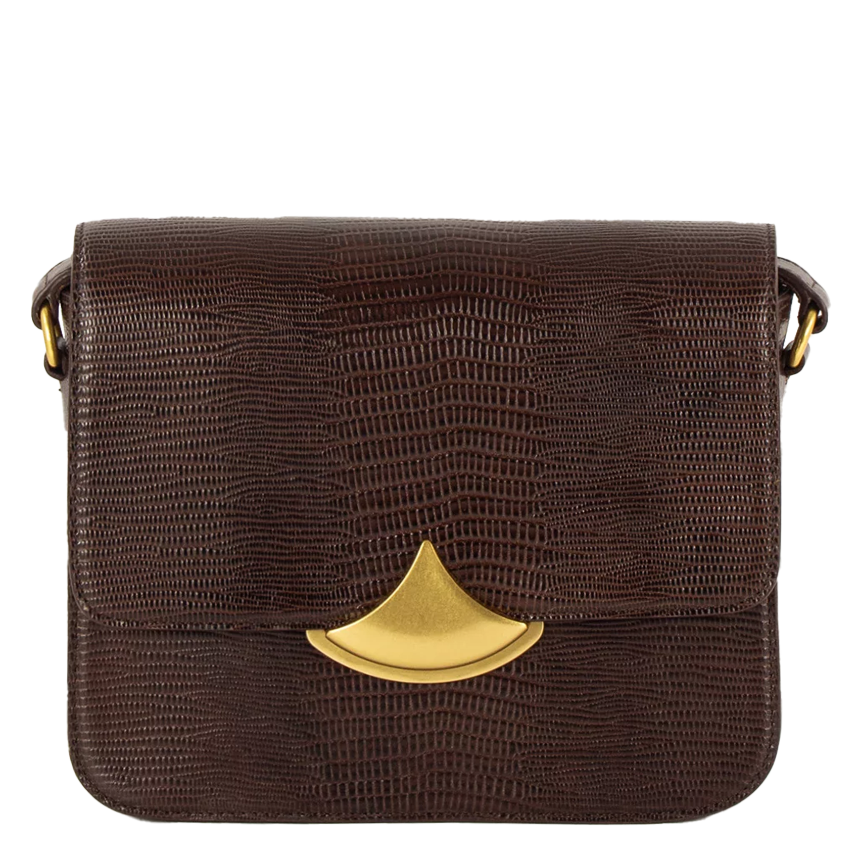 DIVILUZ MIMO E - Sac bandoulière en cuir effet crocodile | Marron