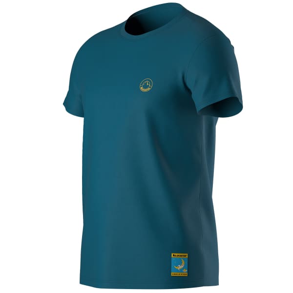 T-shirt LA SPORTIVA CLIMBING ON THE MOON T-SHIRT M TURCHESE/GIALLO